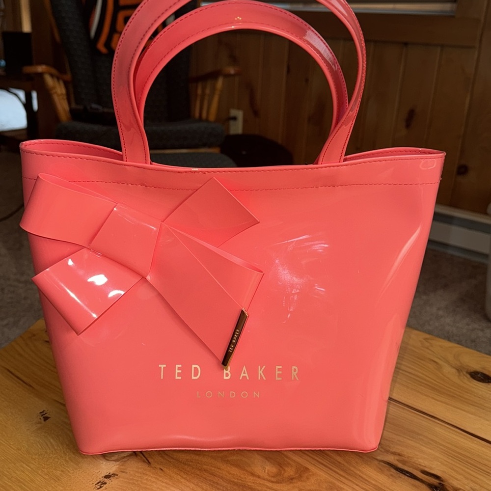Ted Baker Coral Glossy Tote Bag - Picture 2 of 8